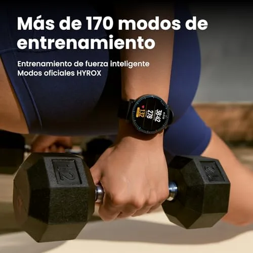 Amazfit ▫️ Relógio inteligente Active MAX de 48 mm, ecrã AMOLED de 1,5", bateria com autonomia até 25 dias, mapas, NFC, GPS, mais de 170 modalidades desportivas, resistente à água, monitorização da frequência cardíaca e do sono, smartwatch compatível com Android e iPhone 5