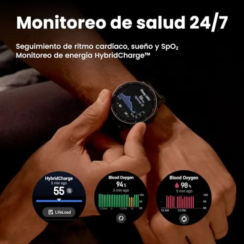 Amazfit ▫️ Relógio inteligente Active MAX de 48 mm, ecrã AMOLED de 1,5", bateria com autonomia até 25 dias, mapas, NFC, GPS, mais de 170 modalidades desportivas, resistente à água, monitorização da frequência cardíaca e do sono, smartwatch compatível com Android e iPhone 6