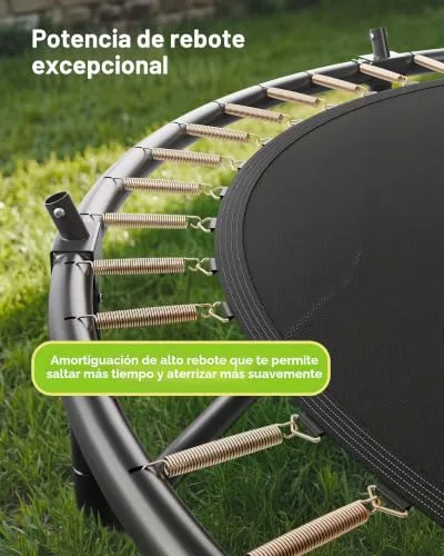 VEVOR ▫️ Trampolim de Exterior 305 x 236 cm, Trampolim Infantil com Rede de Proteção e Almofada Grossa, Capacidade Máxima de 150 kg, Trampolim ao Ar Livre, Presente de Aniversário para Crianças 4