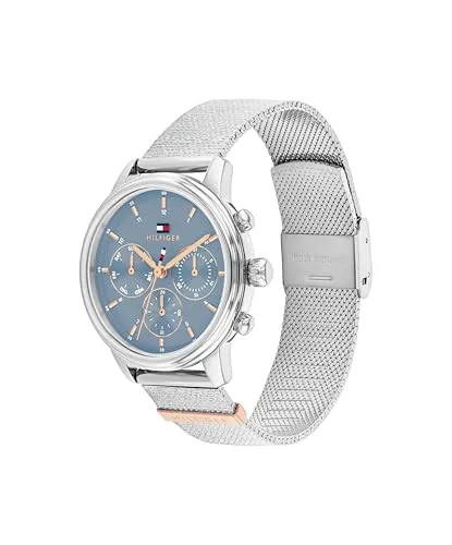 Tommy Hilfiger ▫️ Relógio analógico multifunções de quartzo para mulher, com bracelete em aço inoxidável 3