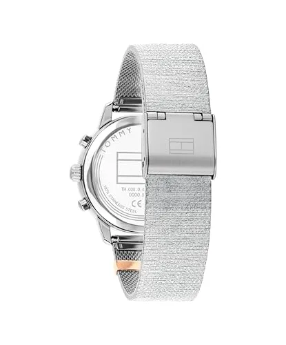 Tommy Hilfiger ▫️ Relógio analógico multifunções de quartzo para mulher, com bracelete em aço inoxidável 4