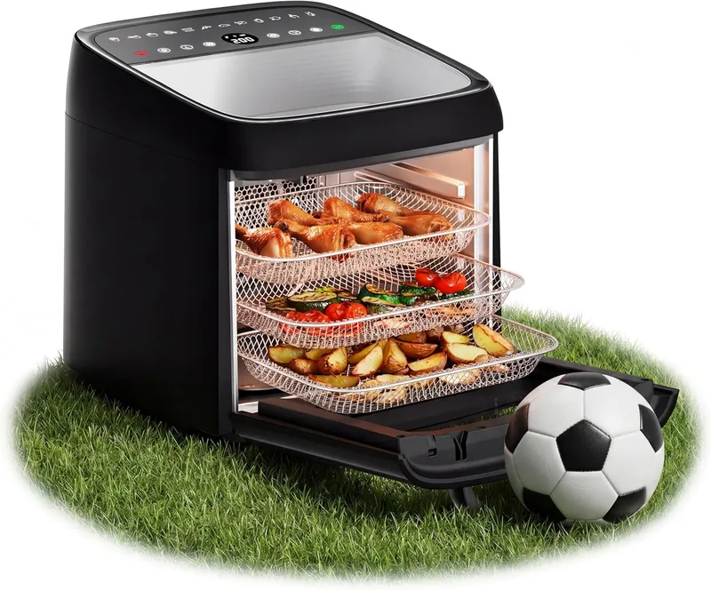 Princess ▫️ Airfryer Oven Vision, 12,6 L de capacidade, 1800 W de potência, forno de ar multifunções com janela, fácil de limpar, 01.182288.01.001