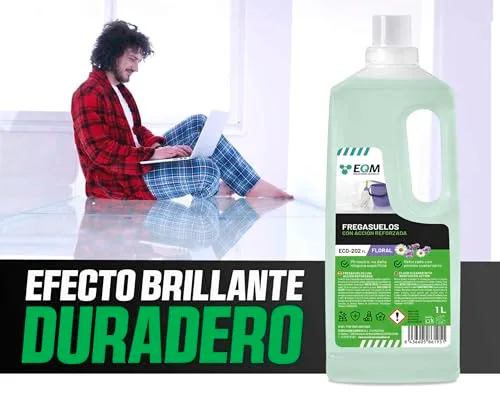 EQM SOLUCIONES QUIMICAS ▫️ EQM ECO-202 Detergente para o chão com ação reforçada, aroma floral, 1 L 4