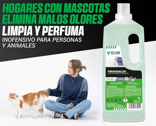 EQM SOLUCIONES QUIMICAS ▫️ EQM ECO-202 Detergente para o chão com ação reforçada, aroma floral, 1 L 5