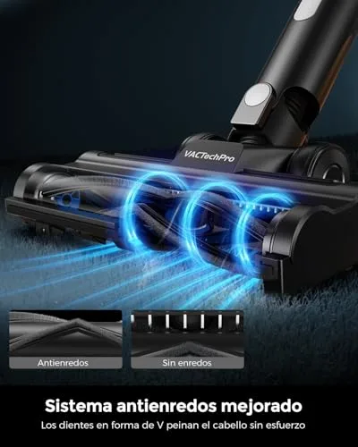 VACTechPro ▫️ 550 W/50 min/50 kPa Aspirador sem fio F02 Lite, Aspirador sem fio tipo vassoura 3