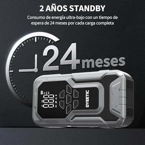 DYEETIC ▫️ Arrancador de bateria para automóvel de 8000 A com compressor de 150 PSI, arrancador de bateria externo de 12 V para todos os veículos a gasolina ou a gasóleo de 12 L, carregamento rápido de 18 W com cabo de arranque 6