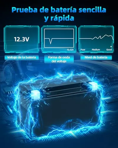 Carehabi ▫️ OBD2 Diagnóstico, Aparelho de Diagnóstico Automóvel, Diagnóstico OBD2 em espanhol para veículos com protocolo OBD2 de 1996 ou posteriores (preto) 5