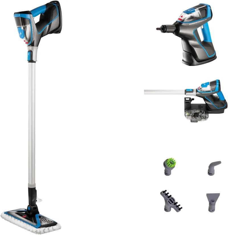 Bissell ▫️ PowerFresh Slim Steam, vaporizador 3 em 1, muda de limpador de chão a vapor para limpador a vapor portátil, vaporizador leve, multiusos com ferramentas, 1600 W, 1,86 kg, 4268N
