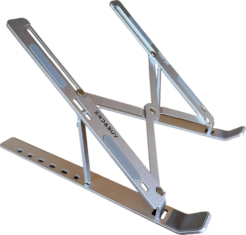 ENDABUY ▫️ Suporte portátil dobrável. Suporte para computador portátil. 7 ângulos. Elevador portátil. Suporte de refrigeração para computador portátil. Máxima compatibilidade com computadores portáteis, MacBooks, iPads e tablets. Alumínio.