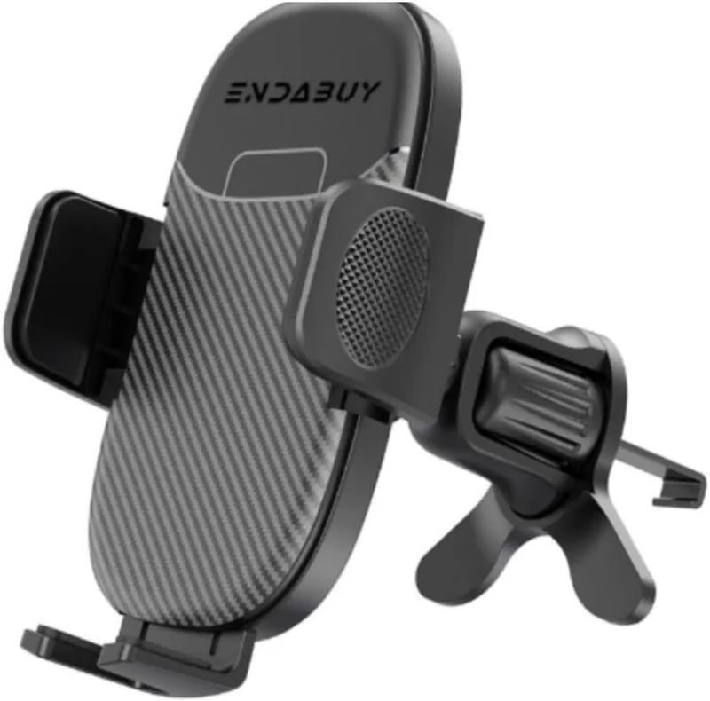 ENDABUY ▫️ Suporte para telemóvel para carro [Gancho metálico resistente] Libertação com um único botão. Rotação de 360°. Elegante e robusto, fixação nas grelhas de saída de ar.