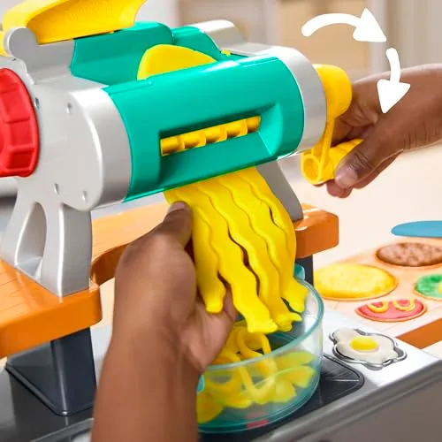 Play-Doh ▫️ A Cozinha dos Minichefs, Sons realistas de cozinha de brincar, Mais de 25 alimentos de brincar para criar, Trabalhos manuais para crianças, A partir dos 3 anos 4