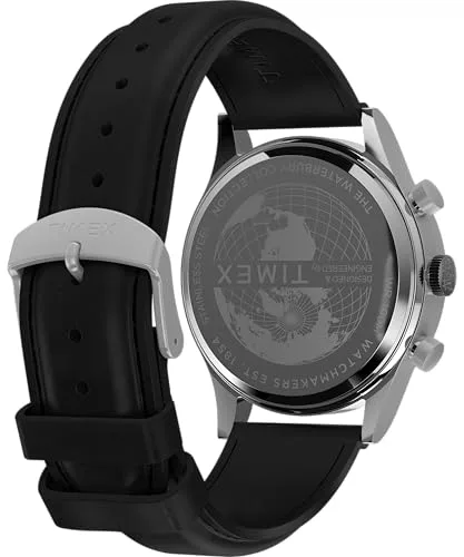 Timex ▫️ Waterbury TW2Y54100 - Relógio cronógrafo com bracelete em pele de 42 mm para homem 5