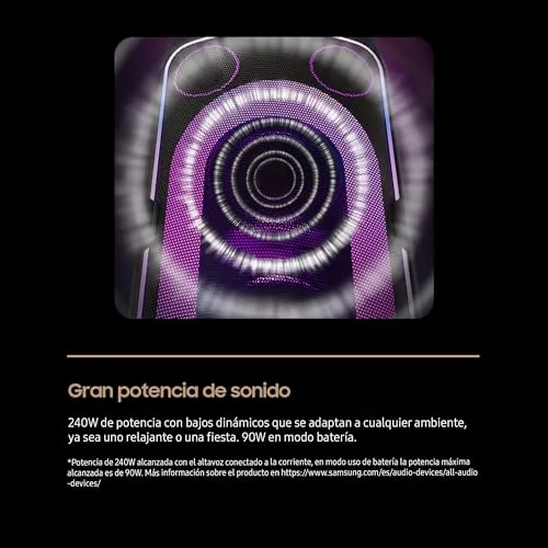 Samsung ▫️ Torre de som MX-ST50F/ZF com certificação IPX4 e aplicação Sound Tower 2