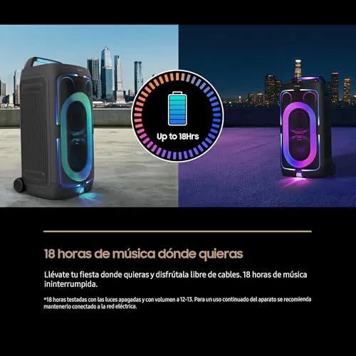 Samsung ▫️ Torre de som MX-ST50F/ZF com certificação IPX4 e aplicação Sound Tower 4