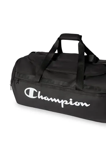 Champion ▫️ Athletic - Saco de lona unissexo de 60 L, resistente à água, cor preta 3