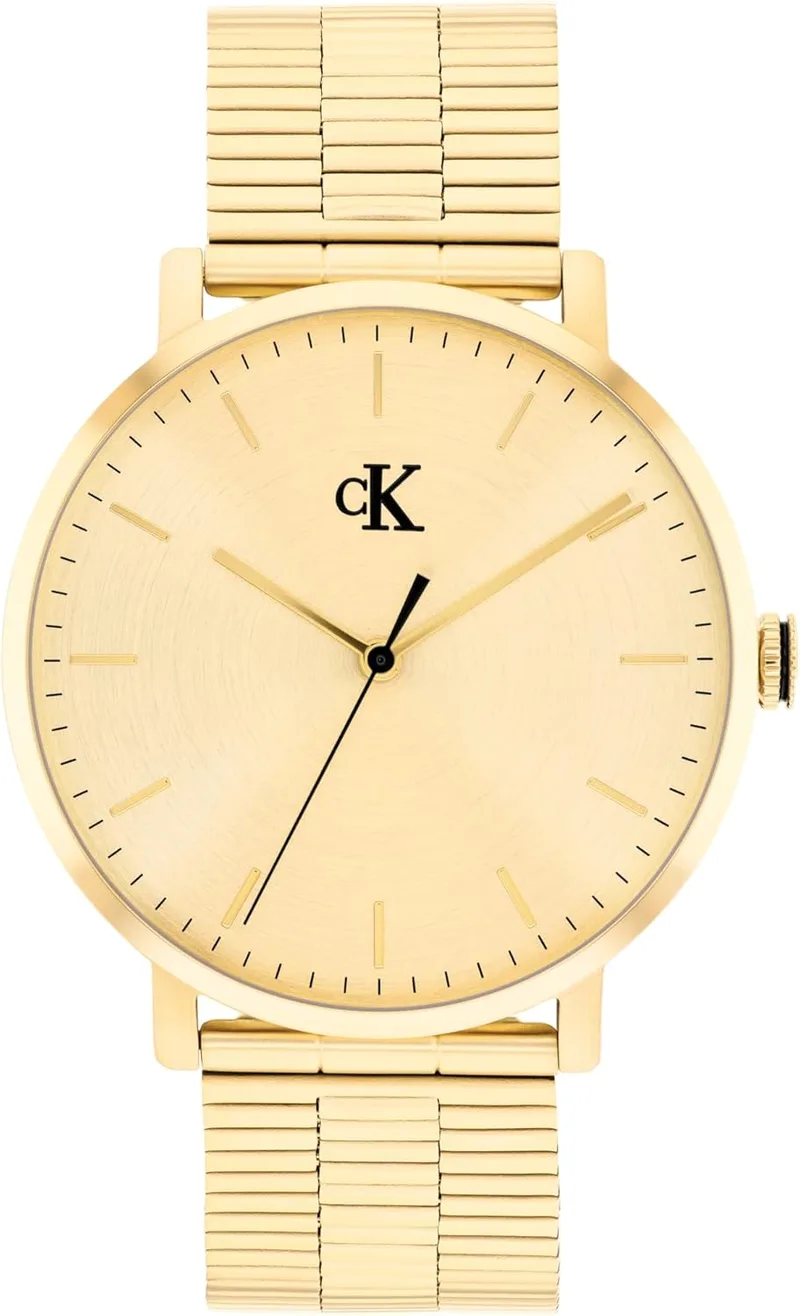 Calvin Klein ▫️ Relógio com movimento de quartzo e três ponteiros, da coleção CK Real, com bracelete em aço inoxidável