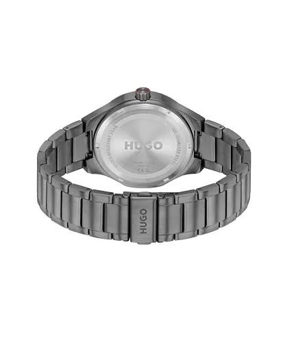 HUGO ▫️ Relógio com movimento de quartzo de três ponteiros, da coleção #Lit, com bracelete em aço inoxidável 3