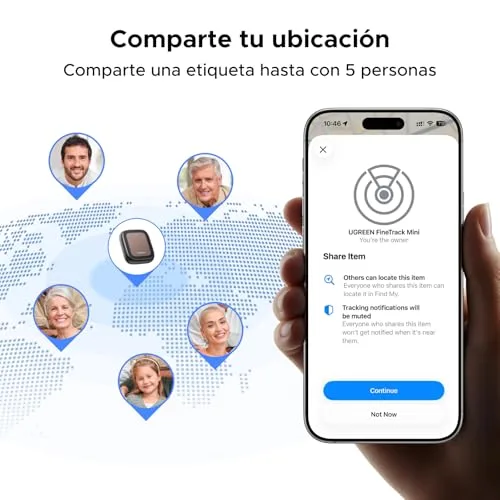 UGREEN ▫️ FineTrack Pro Smart Finder com carregamento solar – Suporte para iOS 7