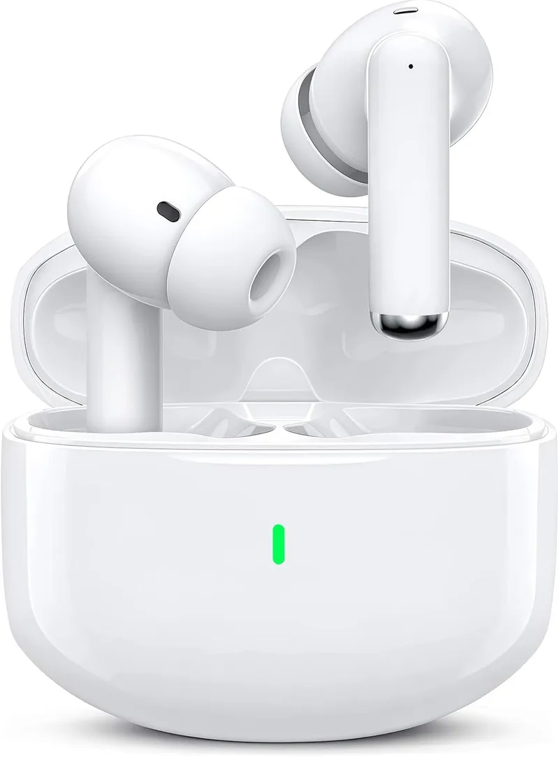 iLove ▫️ Auscultadores sem fios Bluetooth, Auscultadores intra-auriculares Bluetooth 5.3 com cancelamento de ruído e microfone HD, 46 horas de autonomia, som estéreo e controlo tátil, Auscultadores sem fios com classificação IP7 à prova de água para iPhone/iOS/Android