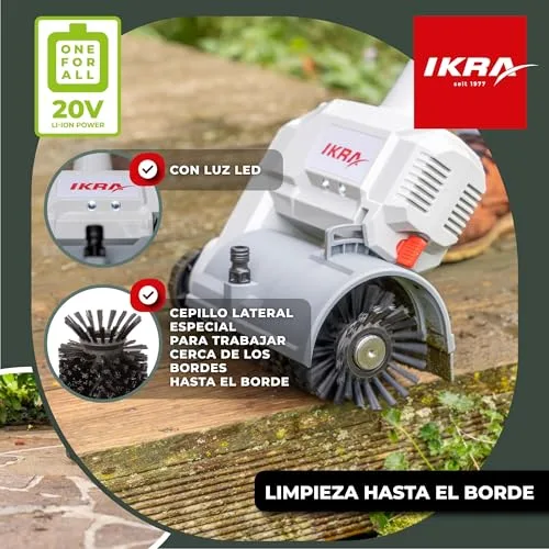 IKRA ▫️ Limpa-superfícies e juntas a bateria Vario Brush IATR 20 4