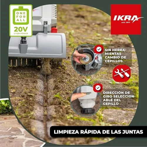 IKRA ▫️ Limpa-superfícies e juntas a bateria Vario Brush IATR 20 5