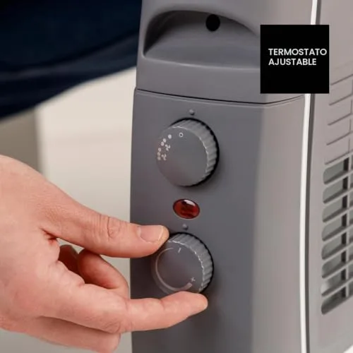 Taurus ▫️ Radiador convector Clima Turbo 2000 | 2000 W | 3 níveis de aquecimento + Turbo | Termóstato ajustável | Áreas até 20 m² | Pés incluídos | Pega de transporte 4