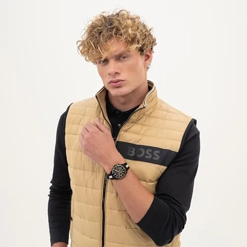 BOSS ▫️ Relógio cronógrafo de quartzo para homem, da coleção Strike Chrono, com bracelete em aço inoxidável ou silicone 5