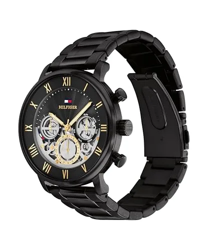 Tommy Hilfiger ▫️ Relógio analógico multifunções de quartzo para homem, com bracelete em aço inoxidável 2
