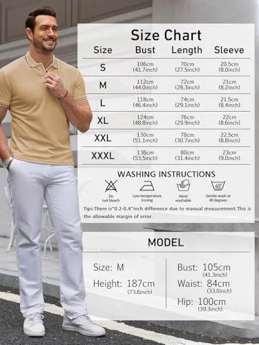 Vorvowry ▫️ Polo de algodão respirável para homem, de manga curta, estilo clássico e casual. Camiseta polo para homem, ideal para o verão e para o dia a dia 4
