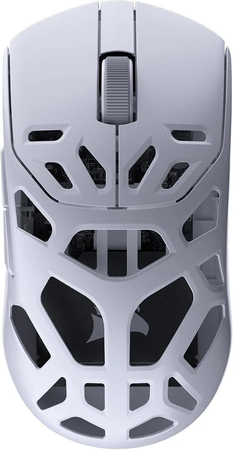 Corsair ▫️ Rato para jogos Sabre v2 Pro Wireless MG FPS – Branco | Sensor MARKSMAN S de 33 000 ppp, frequência de amostragem avançada de 8 000 Hz, magnésio resistente e leve, bateria com autonomia de até 120 horas