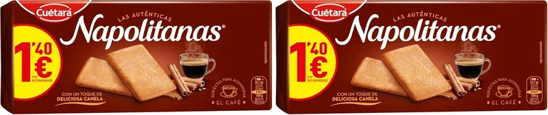 Cuétara ▫️ Napolitanas 213 g (Embalagem de 2)