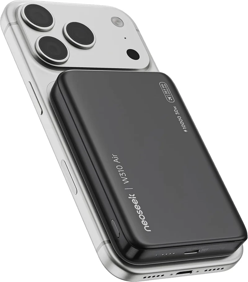 Neoseek ▫️ Banco de potência magnético Qi2 15W 10000mAh, bateria externa de carregamento rápido PD 30W, carregador portátil sem fios Magsafe compatível com iPhone 17 Pro MAX Air/16/15/14/13/12