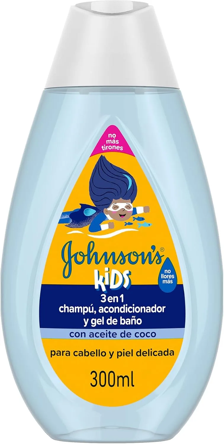 Johnson's Baby ▫️ Johnson’s Kids: champô para crianças, condicionador e gel de banho, 300 ml