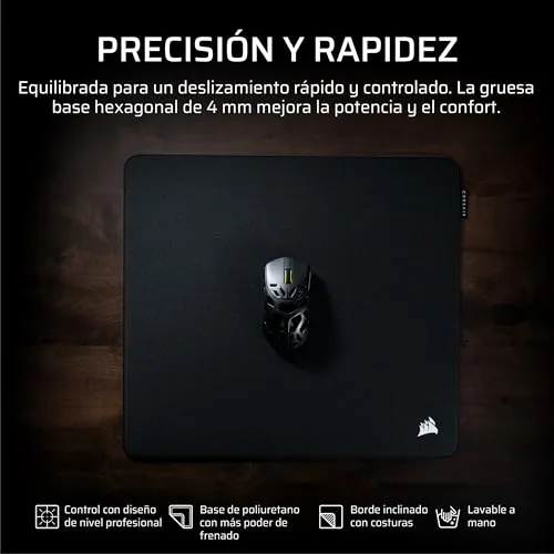 Corsair ▫️ Tapete de rato para jogos MM Pro Control, tamanho médio – Preto 2