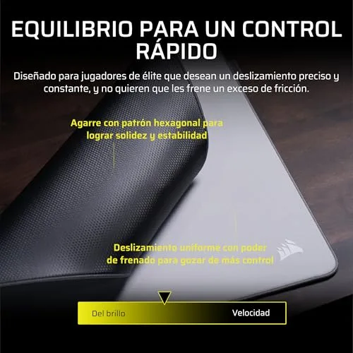Corsair ▫️ Tapete para rato de jogos MM Pro Control Grande – Cinzento 6