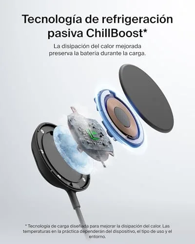 Belkin ▫️ Carregador sem fios magnético UltraCharge Qi2 de 25 W, carregamento rápido, compatível com MagSafe, refrigeração passiva e suporte, para a série iPhone 17, Pixelsnap e AirPods Pro - Preto 4
