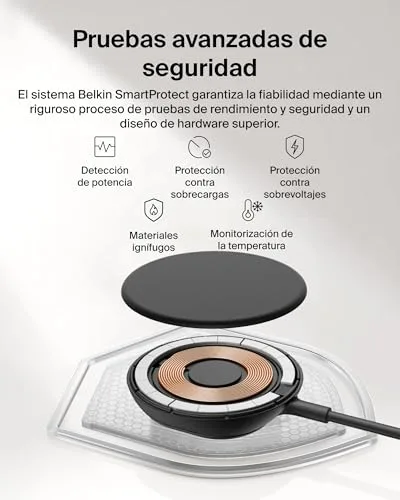 Belkin ▫️ Carregador sem fios magnético UltraCharge Qi2 de 25 W, carregamento rápido, compatível com MagSafe, refrigeração passiva e suporte, para a série iPhone 17, Pixelsnap e AirPods Pro - Preto 7