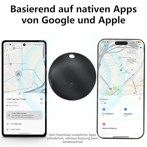 MOMIRA ▫️ 2025 - Localizador de chaves (para iOS e Android) Smart Tag Finder para malas e pastas, compatível com o Apple Find My (certificado Apple MFi) e o Google Find My Device, 4 unidades, cor branca 3