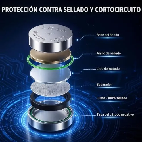 POWEROWL ▫️ 24 pilhas LR44 AG13 de 1,5 V, pilhas de botão alcalinas A76, 357, LR44H, SR44 para relógios 2