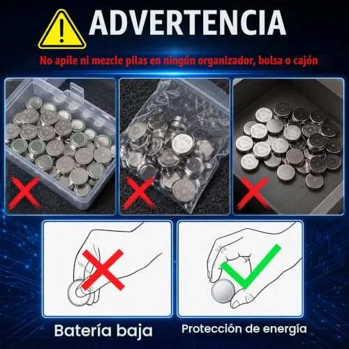 POWEROWL ▫️ 24 pilhas LR44 AG13 de 1,5 V, pilhas de botão alcalinas A76, 357, LR44H, SR44 para relógios 7