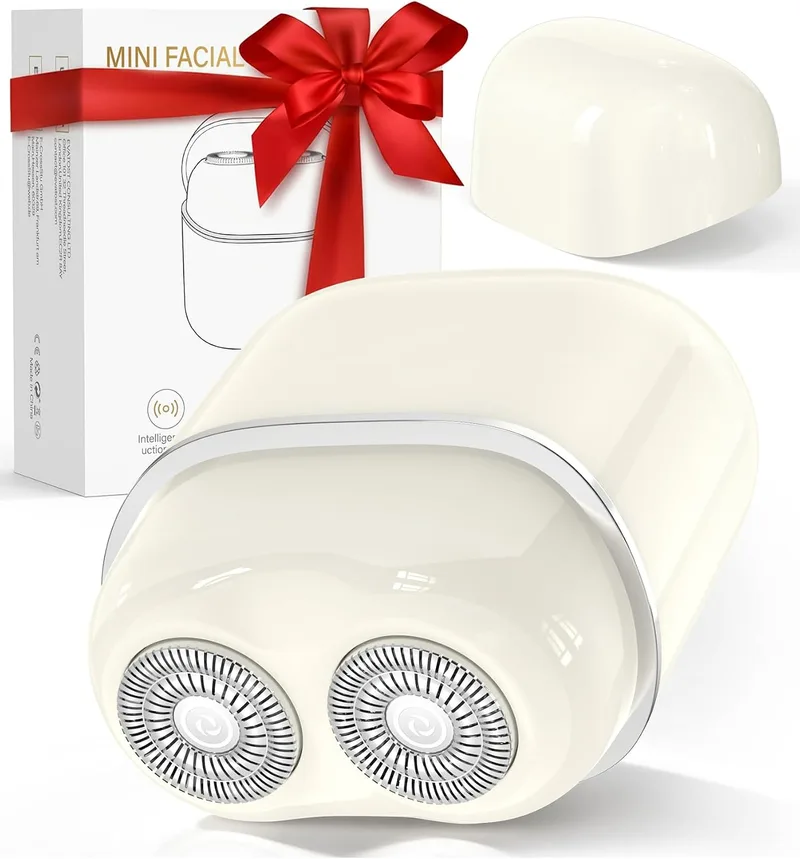 bissuuy ▫️ Aparador de pelos faciais para mulher: máquina de barbear facial portátil e indolor para senhoras, aparelho de depilação recarregável para pelos finos na zona do pêssego, lábio superior e queixo, com 2 lâminas duplas