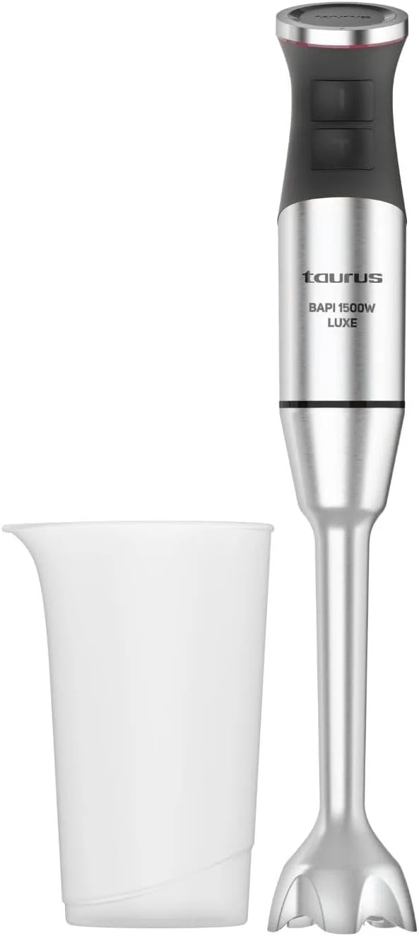 Taurus ▫️ Varinha mágica 1500W | 20 velocidades + TURBO| Lâminas em aço inoxidável| Cobertura à prova de salpicos| Ergonómica| Sem BPA| Própria para máquina de lavar louça| Triturador de gelo