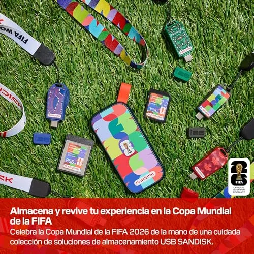 SanDisk ▫️ Unidade Flash USB-C edição global da Copa do Mundo da FIFA 2026, de 64 GB (velocidade de transferência até 300 MB/s, com a aplicação Memory Zone) 4