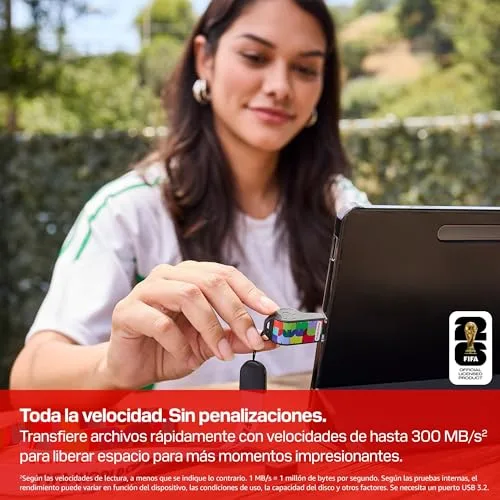 SanDisk ▫️ Unidade Flash USB-C edição global da Copa do Mundo da FIFA 2026, de 64 GB (velocidade de transferência até 300 MB/s, com a aplicação Memory Zone) 5