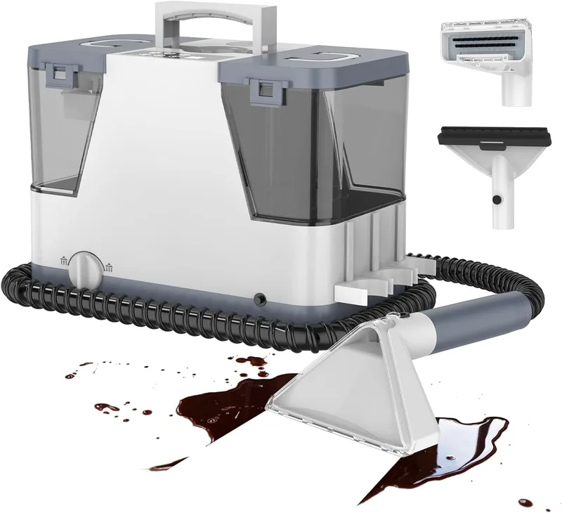 Solonsuo ▫️ Aspirador de água para estofos - Aspirador de 2500W 20kPa para estofos com vapor quente, alcatifa, tapete, aspirador de alcatifa e decapante de colchão Compacto e portátil