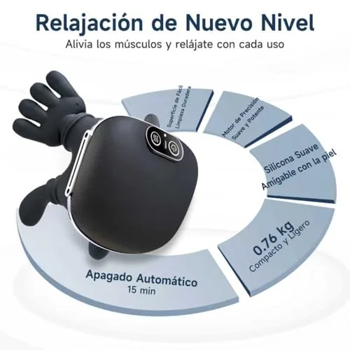 CRECAD ▫️ Massajador cervical e das costas 4D Shiatsu com calor, sem fios 5