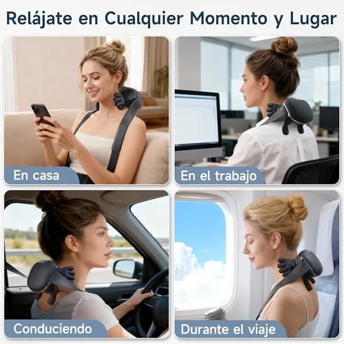 CRECAD ▫️ Massajador cervical e das costas 4D Shiatsu com calor, sem fios 6