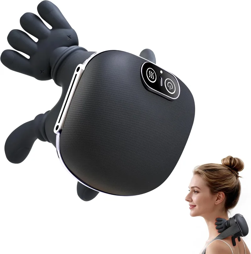 CRECAD ▫️ Massajador cervical e das costas 4D Shiatsu com calor, sem fios
