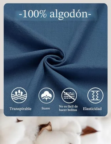 COOFANDY ▫️ Camisa de manga curta de verão para homem, 100% algodão. Camisas casuais para homem, corte regular 5