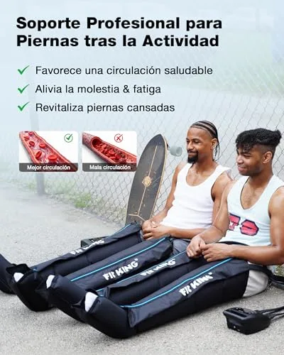 FIT KING ▫️ Massajador de pernas recarregável, massajador de compressão de ar com controlo de 4 zonas para os pés (L) 3